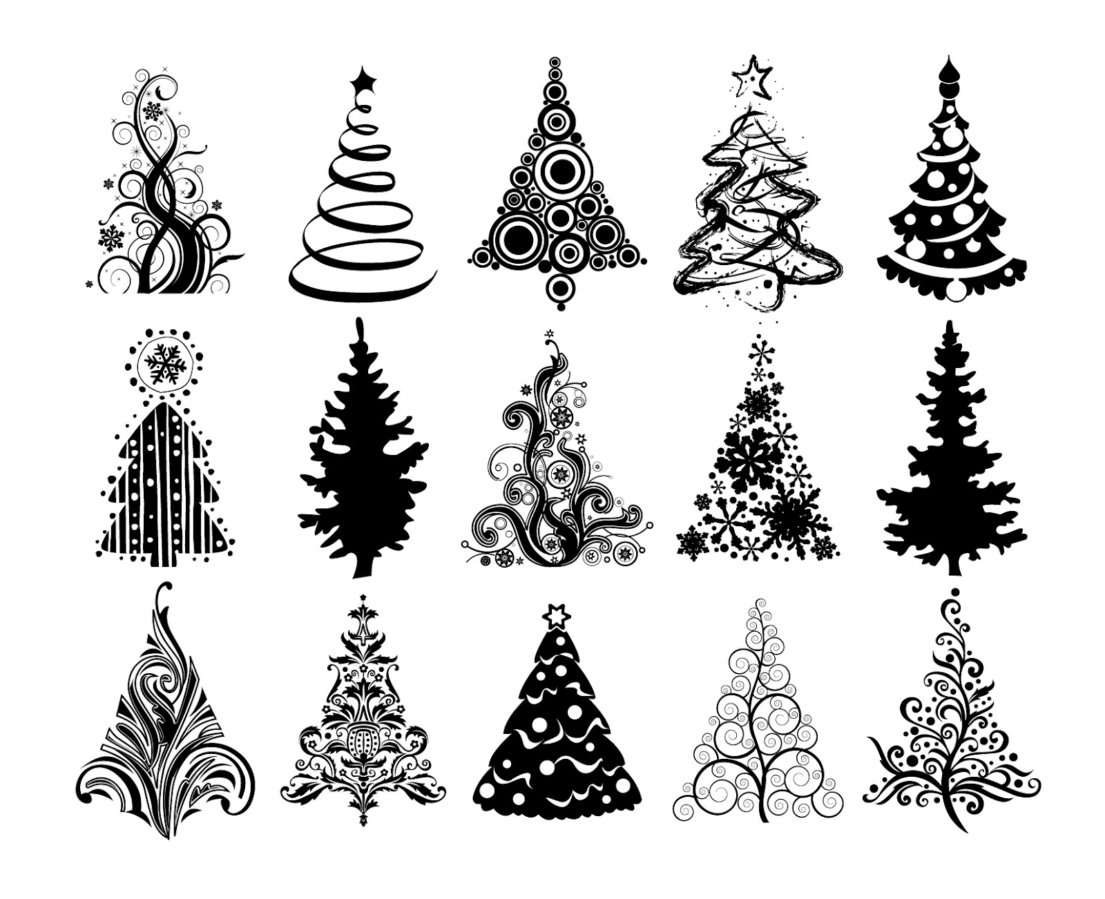 Christmas Tree Silhouette Vector