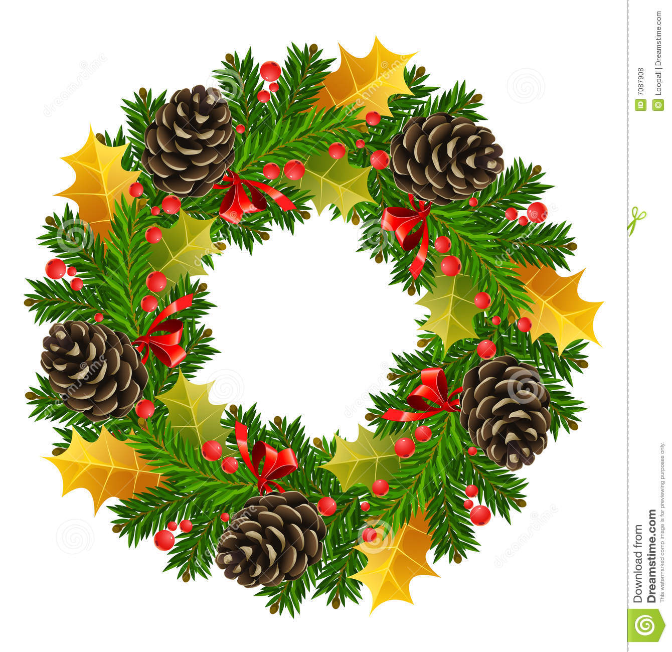 Christmas Wreath Vector Free