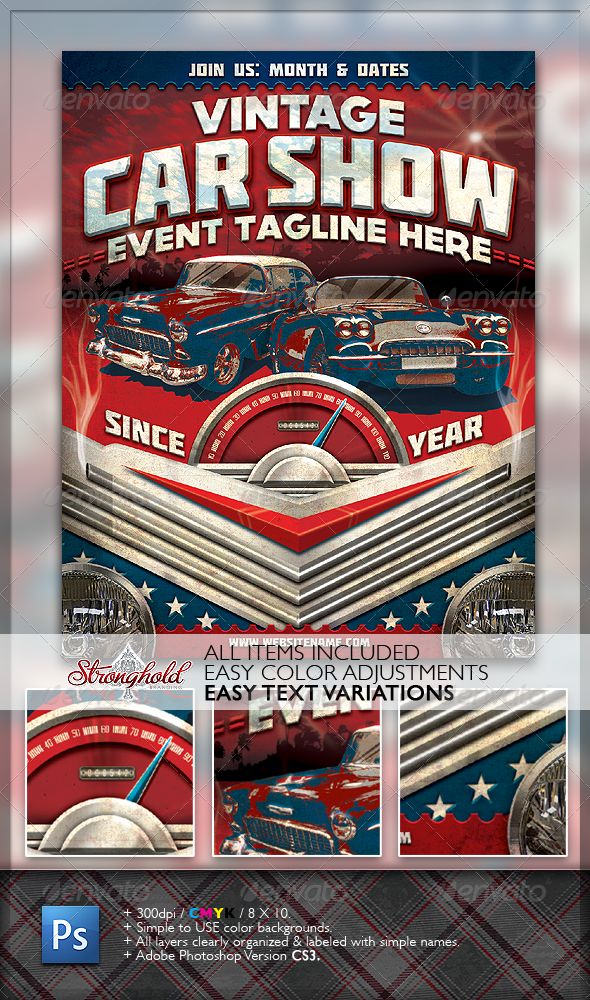 Classic Car Show Flyer Template
