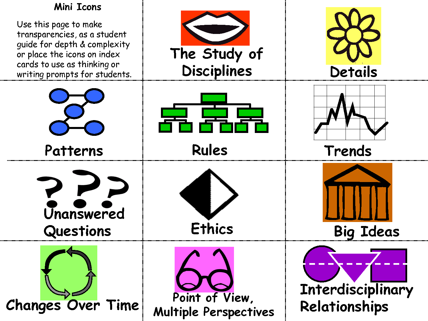 Color Depth and Complexity Icons