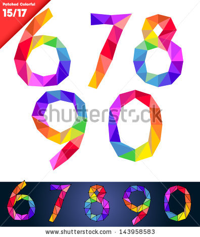 Colorful Number 6 Fonts