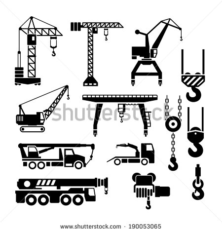 Crane Truck Vector Icon