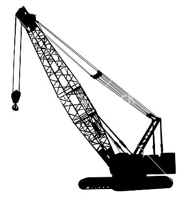 Crawler Crane Silhouette
