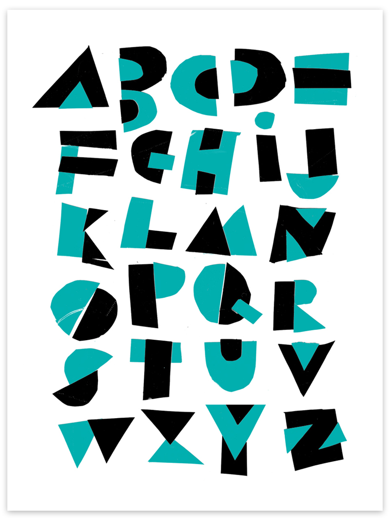 Creative Cool Font Alphabet