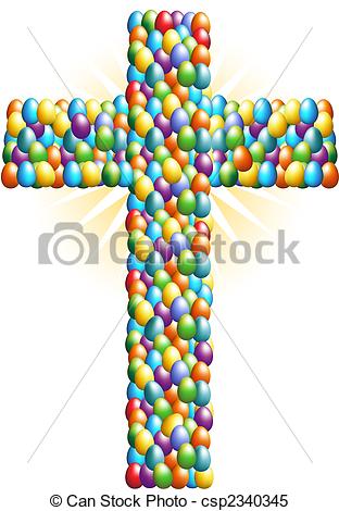 Cross Easter Egg Clip Art