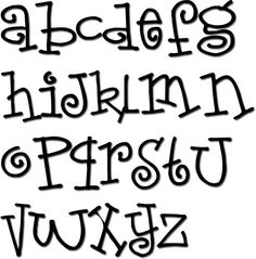 Cute Font Letters Alphabet