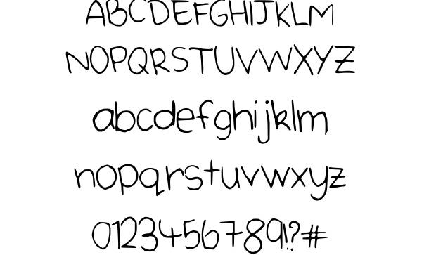 16 Cute Handwriting Alphabet Fonts Images