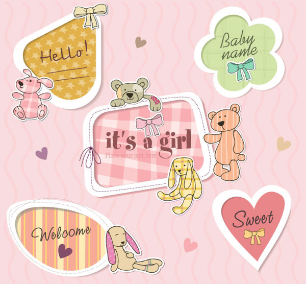 Cute Vector Frame Label