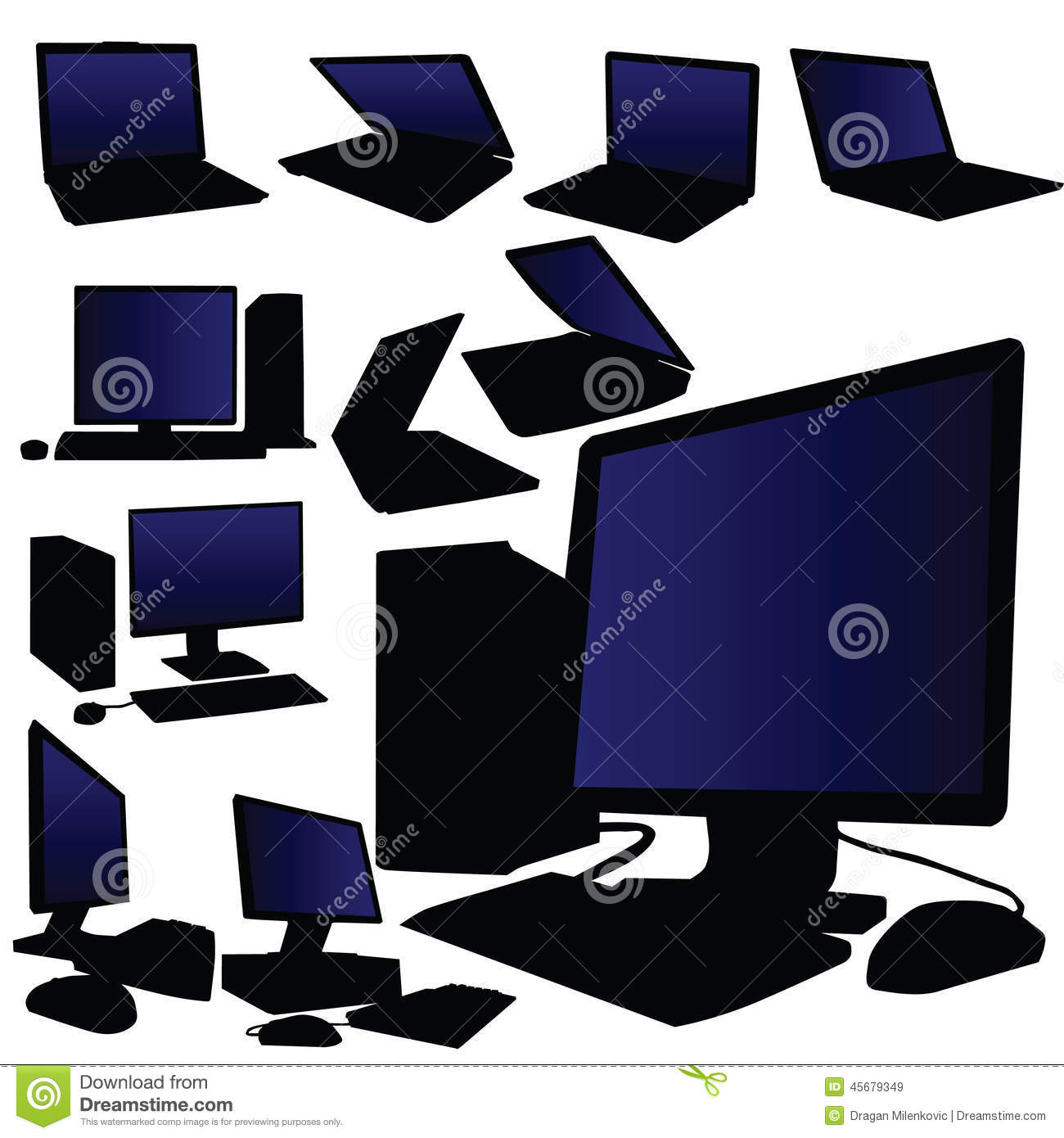 Desktop Computer Vector