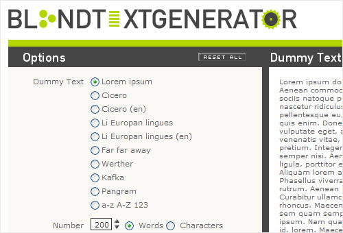 Dummy Text Generators Dummy Text Generators