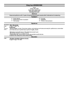 Exercise Physiology Resume Examples