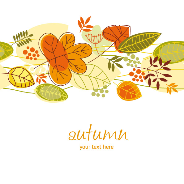 Fall Leaves Border Vector Free