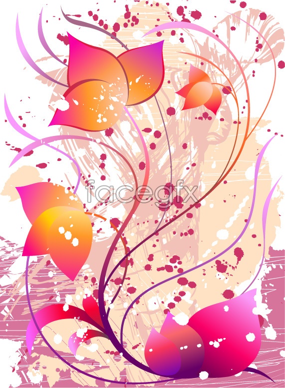 Floral Background Design Vector Graphics