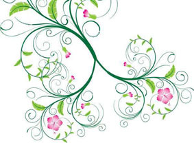 Floral Swirl Vector