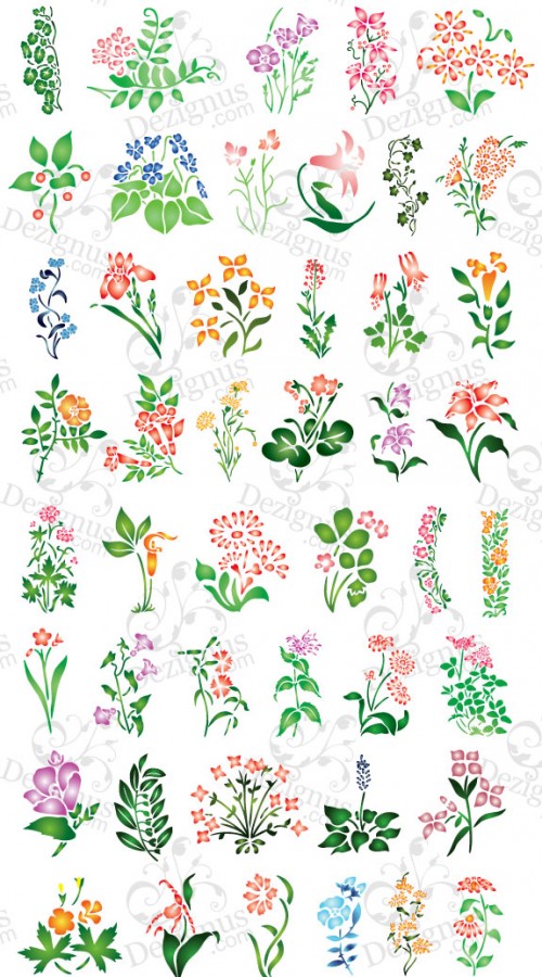 17 Simple Floral Design Flower Vector Images