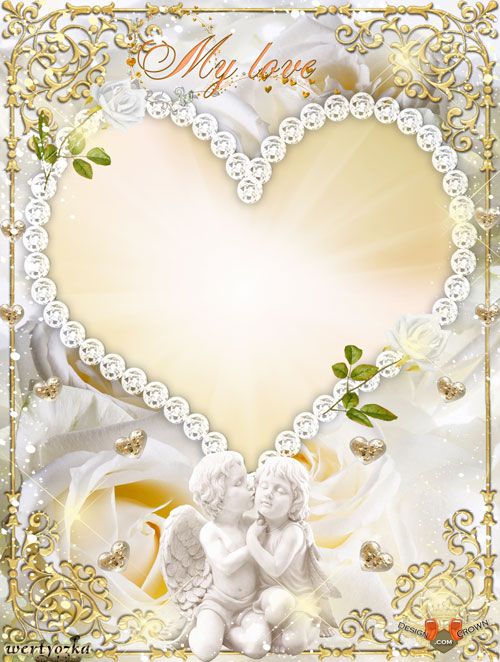 Free Angel Photo Frame Template