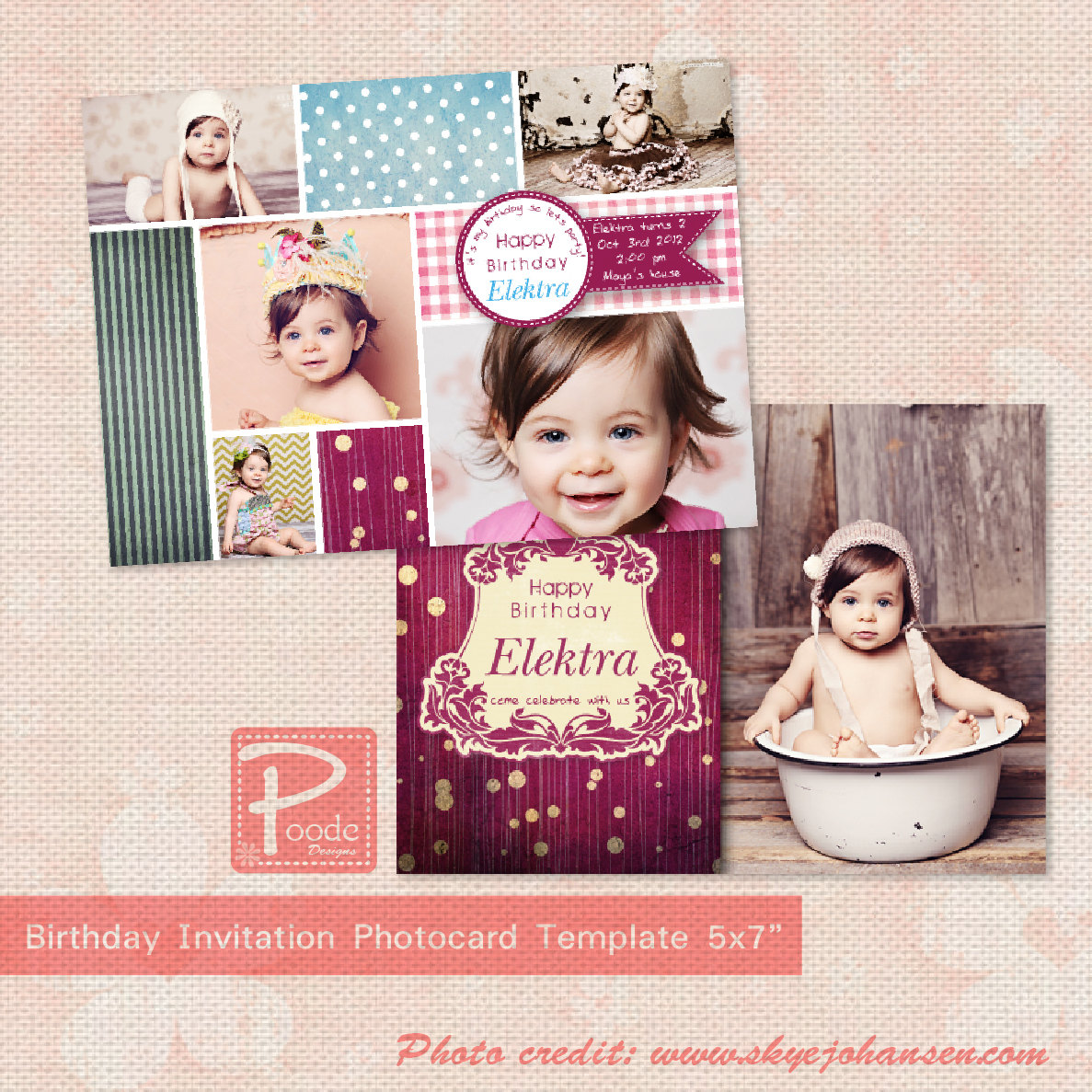 Free Birthday Invitation PSD Templates