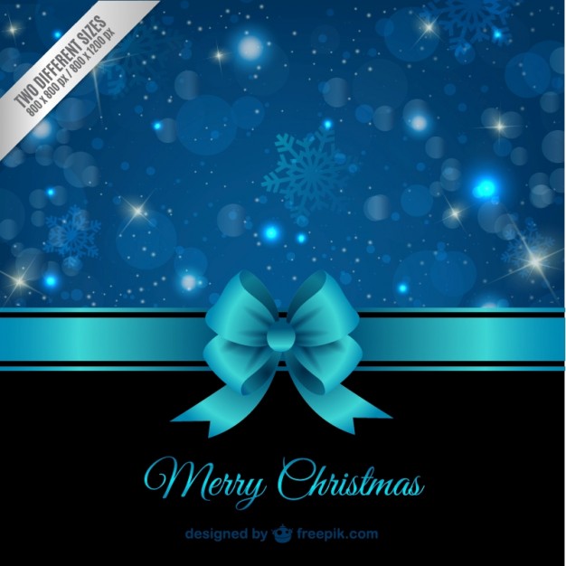 Free Christmas Ribbon with Blue