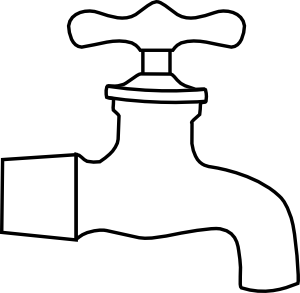 Free Clip Art of Water Faucet