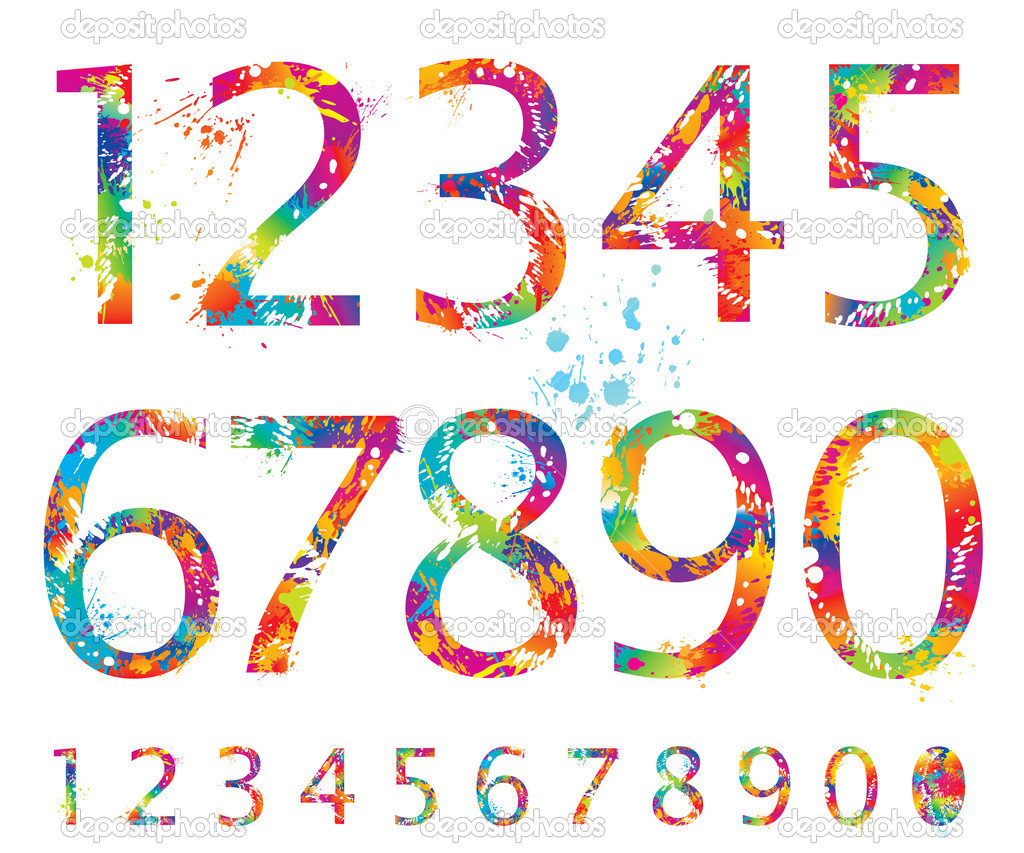 15 Colorful Number 0 Fonts Images