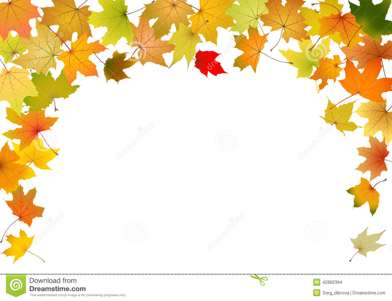 Free Fall Autumn Leaves Border