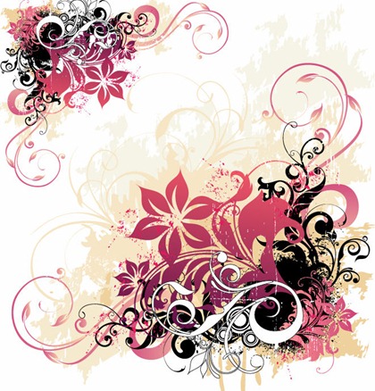 Free Graphic Vector Swirls and Flowers