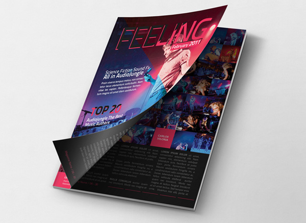 Free Magazine Cover Mockup PSD