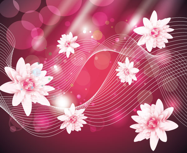 Free Pink Vector Flower