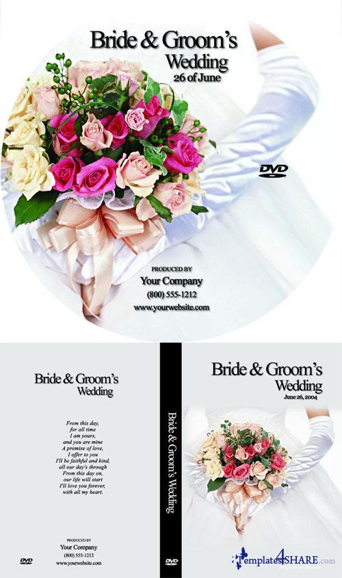 Free PSD Wedding DVD Template