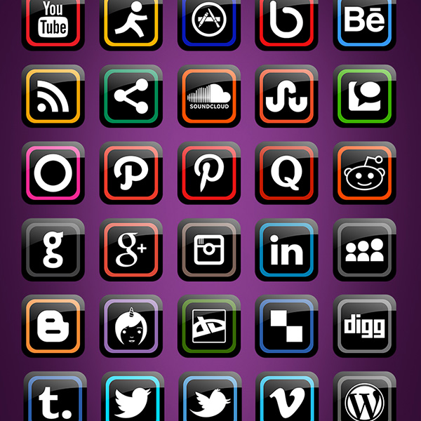 Free Social Media Icons Black