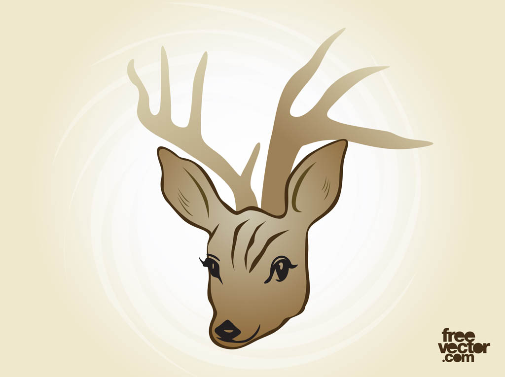 Free Vector Deer Head Clip Art