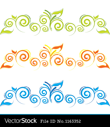 Free Vector Floral Swirls Border