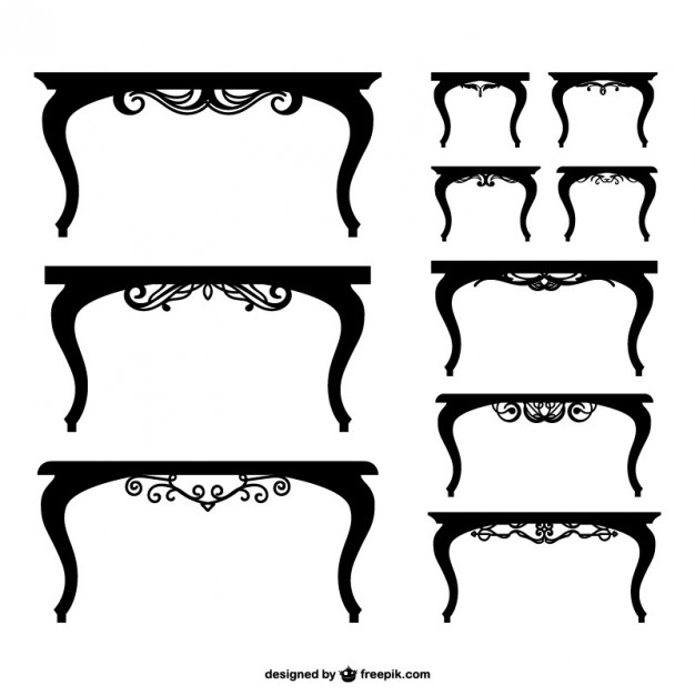 Free Vector Silhouettes Table