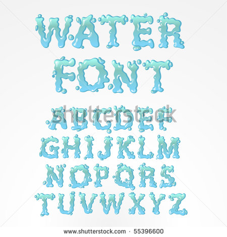 Free Water Alphabet Font