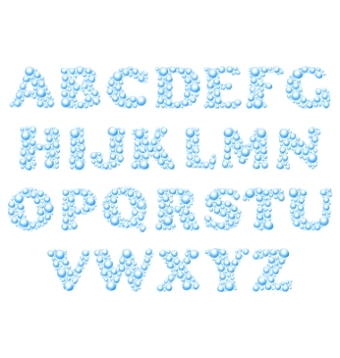 Free Water Letters Font Alphabet