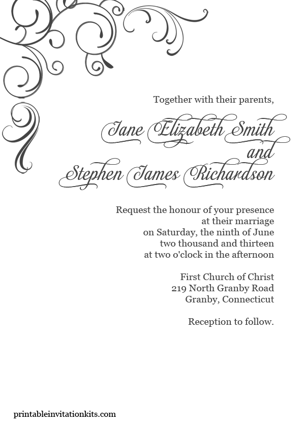 Free Wedding Invitation Border Templates