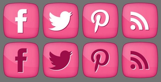 Girly Social Media Icons