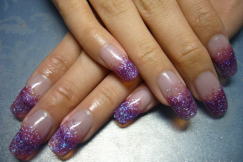 Glitter Acrylic Nails