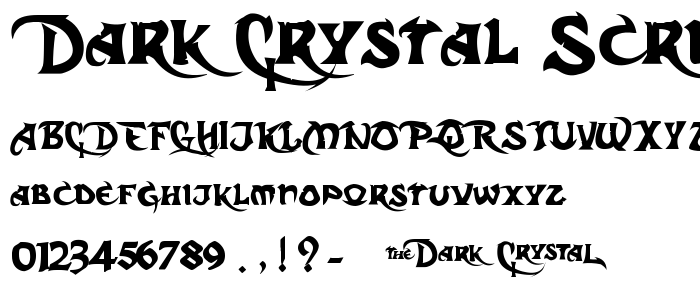 Gothic Script Font Alphabet