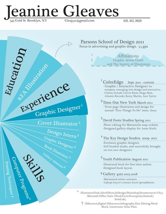 Graphic Design Resume Infographic