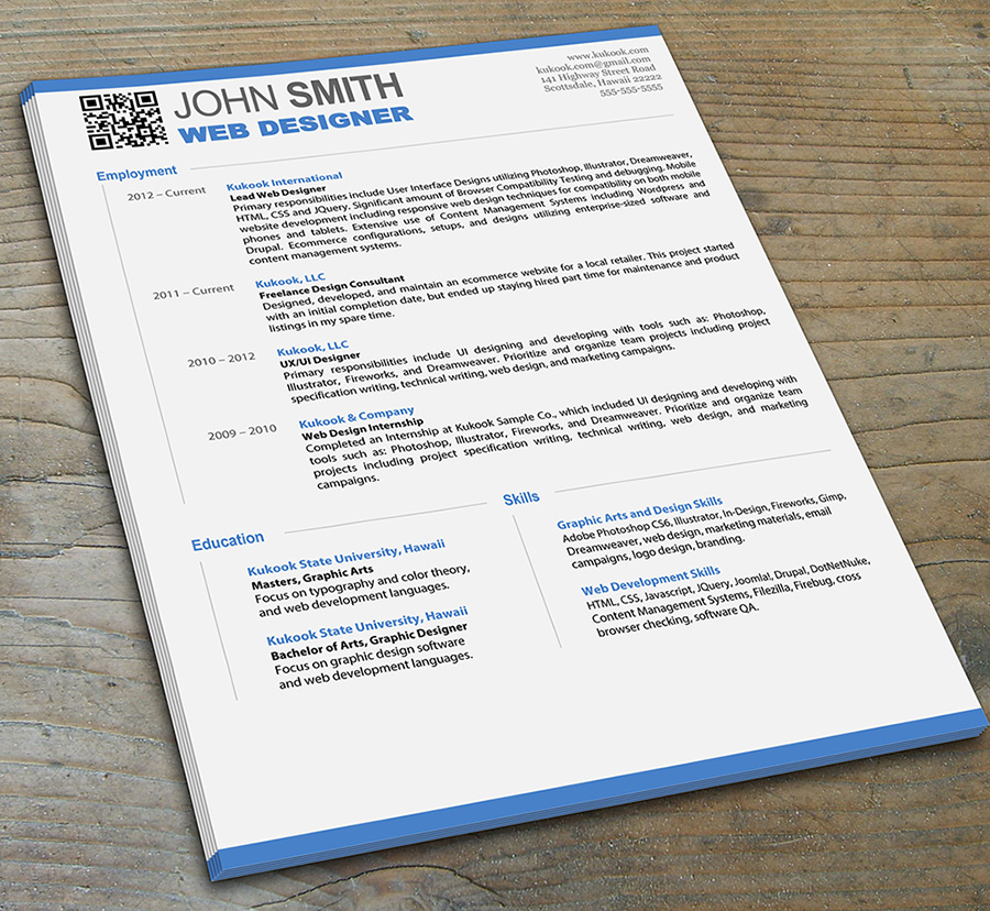 Graphic Design Resume Template