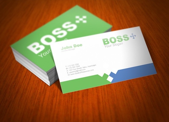 Green Business Card Template