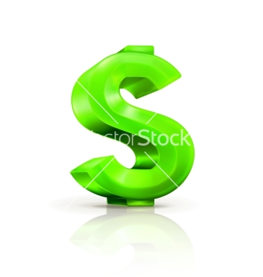 Green Dollar Sign Vector