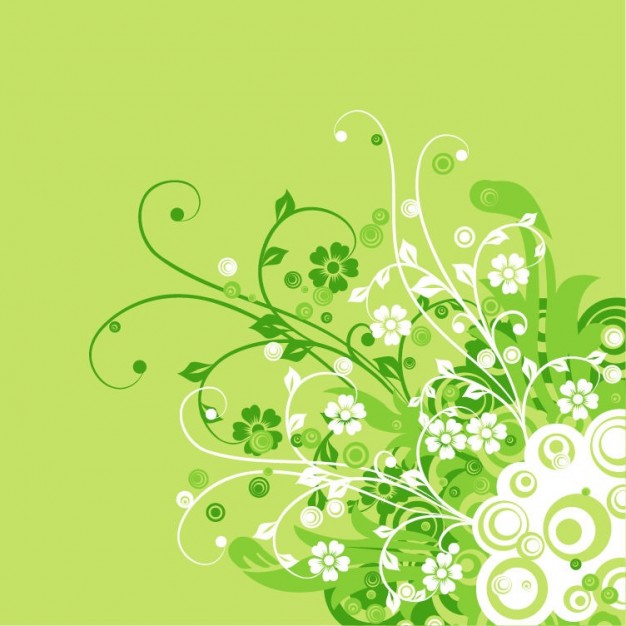 Green Swirl Floral Design Green Swirl Floral Design