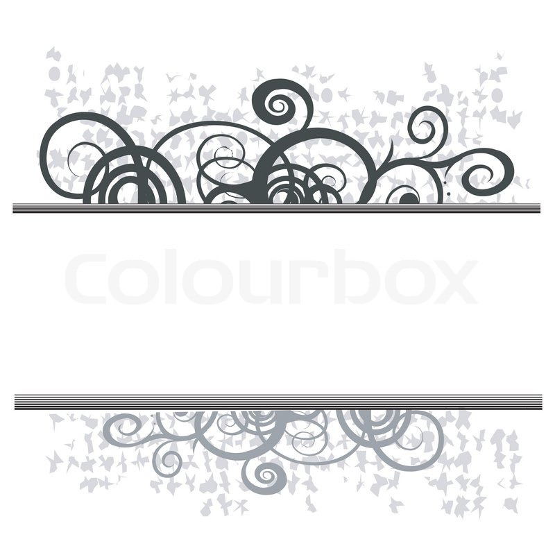 Grey Swirl Border Vector