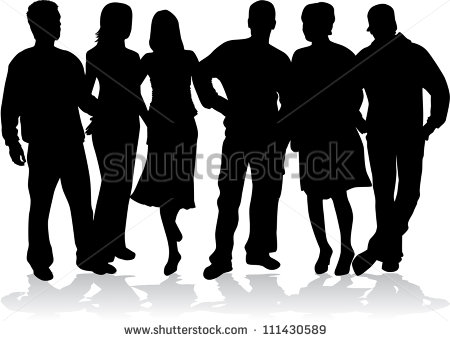 Group People Vector Silhouettes