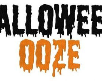 Halloween Ooze Embroidery Font Halloween Ooze Embroidery Font