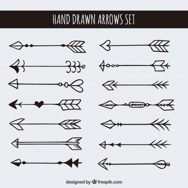 Hand Drawn Arrows Vector Free