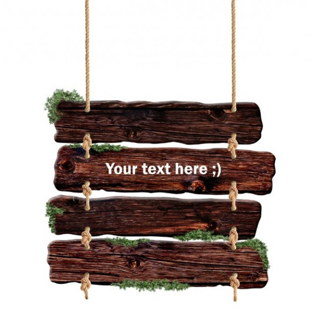 Hanging Wood Sign Plank