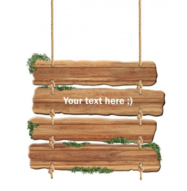 Hanging Wooden Sign